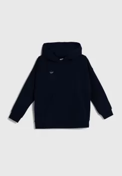 adidas Originals bluza copii HOODIE culoarea albastru marin, cu gluga, neted, IX6843 imagine