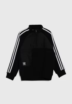 adidas Originals bluza copii HZ CREW culoarea negru, cu imprimeu, IY9810 imagine