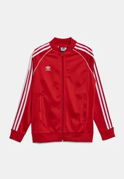 adidas Originals bluza copii SST TRACK TOP culoarea rosu, cu imprimeu, IX7629 imagine