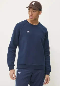 adidas Originals bluza Essential barbati, culoarea albastru marin, neted, IY4935 imagine