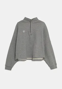adidas Originals bluza Essential femei, culoarea gri, neted, IY9681 imagine