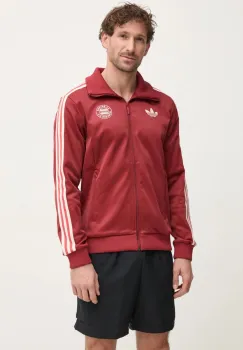 adidas Originals bluza F.C. BAYERN barbati, culoarea bordo, modelator, IY0047 imagine