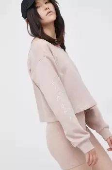 Adidas Originals Bluza femei, culoarea maro, cu imprimeu imagine