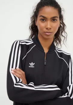 adidas Originals bluza femei, culoarea negru, cu imprimeu imagine