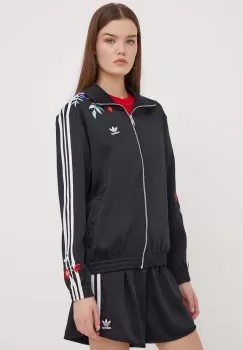 adidas Originals bluza femei, culoarea negru, cu imprimeu imagine