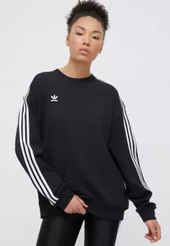 adidas Originals bluza femei, culoarea negru, cu imprimeu imagine