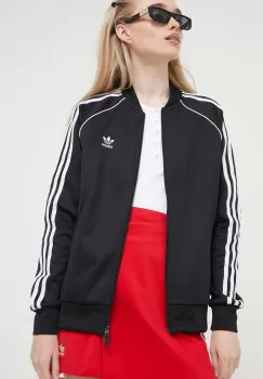 adidas Originals bluza femei, culoarea negru, cu imprimeu imagine