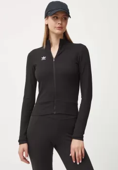 adidas Originals bluza femei, culoarea negru, neted, IY9685 imagine