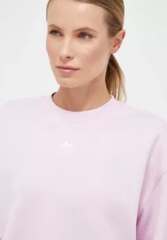 adidas Originals bluza femei, culoarea roz, neted imagine