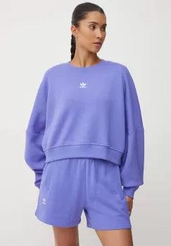 adidas Originals bluza femei, culoarea violet, neted, IY2543 imagine