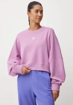adidas Originals bluza femei, culoarea violet, neted, IY2544 imagine