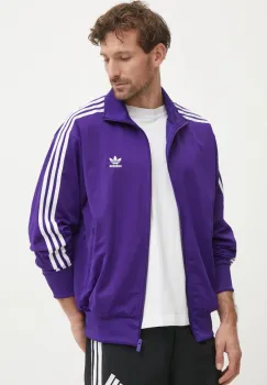 adidas Originals bluza Firebird Tracktop barbati, culoarea violet, modelator, IY9897 imagine