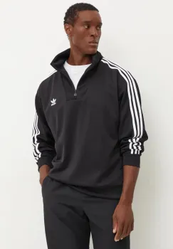 adidas Originals bluza Funnelneck Tracktop barbati, culoarea negru, cu imprimeu, IZ4803 imagine