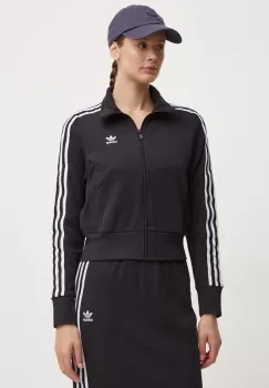 adidas Originals bluza Knitted Track Top femei, culoarea negru, modelator, IY7278 imagine