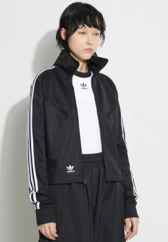 adidas Originals bluza Montreal Track top femei, culoarea negru, cu imprimeu, IU2524 imagine