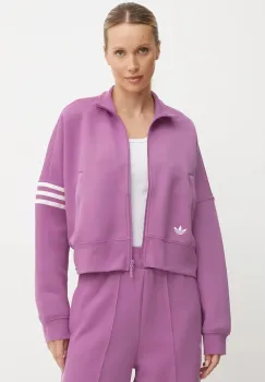 adidas Originals bluza Neuclassics CL Tracktop femei, culoarea violet, modelator, IW5616 imagine