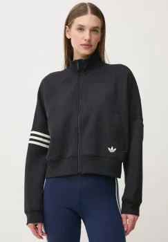 adidas Originals bluza Neuclassics femei, culoarea negru, cu imprimeu, JI8495 imagine