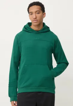 adidas Originals bluza PRE - LOVED HDY barbati, culoarea verde, cu gluga, neted, JC8352 imagine