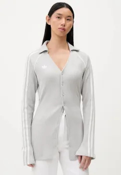 adidas Originals camasa Button Down culoarea gri, cu guler clasic, regular, KR5109 imagine