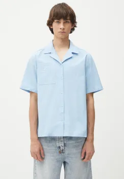 adidas Originals camasa din bumbac Essentials Seersucker Short Sleeve Shirt cu guler clasic, relaxed, JD2457 imagine