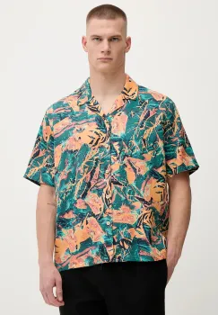 adidas Originals camasa Resort Shirt culoarea portocaliu, relaxed, KC5901 imagine