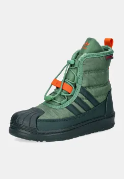 adidas Originals cizme de iarna copii SUPERSTAR 360 BOOT 2.0 C culoarea verde, ID4052 imagine