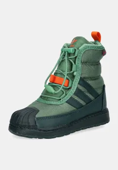 adidas Originals cizme de iarna copii SUPERSTAR 360 BOOT 2.0 culoarea verde, ID4051 imagine