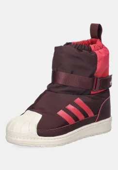 adidas Originals cizme de iarna pentru copii SUPERSTAR 360 WTR BOOT culoarea bordo, JR5804 imagine