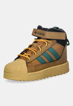adidas Originals cizme de iarna pentru copii SUPERSTAR WINTER TREK culoarea maro, JQ0341 imagine