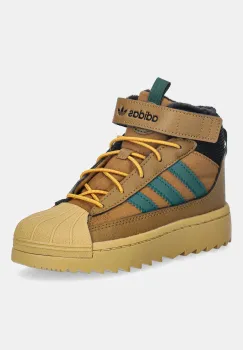 adidas Originals cizme de iarna pentru copii SUPERSTAR WINTER TREK culoarea maro, JQ0343 imagine