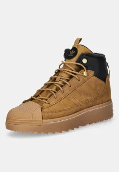 adidas Originals cizme de iarna pentru copii SUPERSTAR WINTER TREK culoarea maro, JQ0345 imagine