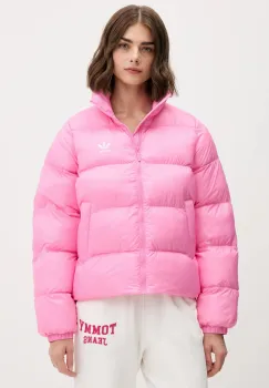 adidas Originals geaca Adicolor culoarea roz, de iarna, JX2946 imagine