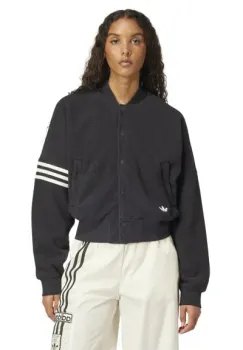 adidas Originals geaca bomber NC BOMBER JKT femei, culoarea negru, de tranzitie, JI8525 imagine