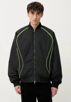 adidas Originals geaca bomber Teamgeist culoarea negru, de tranzitie, oversize, JX4082 imagine