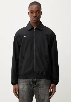 adidas Originals geaca Brushed TT culoarea negru, de tranzitie, oversize, JX3070 imagine