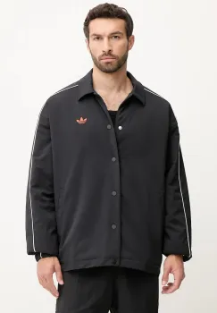 adidas Originals geaca Coach Jacket culoarea negru, de tranzitie, oversize, KA5462 imagine