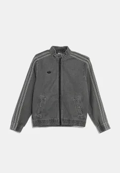 adidas Originals geaca de blugi pentru copii culoarea gri, JV7801 imagine