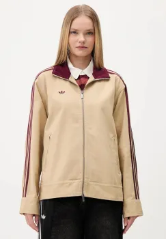 adidas Originals geaca de bumbac culoarea bej, de tranzitie, KF2312 imagine
