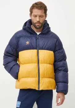 adidas Originals geaca de puf Down Regen Adic barbati, culoarea albastru marin, de iarna, oversize, IW3451 imagine