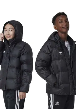 adidas Originals geaca de puf pentru copii DOWNACKET ELO culoarea negru, IY7498 imagine
