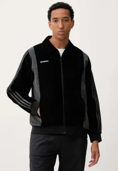 adidas Originals geaca din velur Pro Track Top culoarea negru, de tranzitie, JX3085 imagine