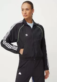 adidas Originals geaca femei, culoarea negru, de tranzitie, IT9689 imagine