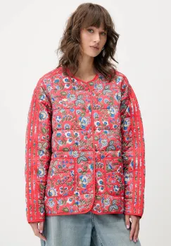 adidas Originals geaca Liberty culoarea portocaliu, de tranzitie, oversize, JW5198 imagine