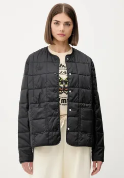 adidas Originals geaca Quilted Liner culoarea negru, de tranzitie, oversize, JX8823 imagine