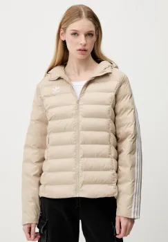 adidas Originals geaca Slim Jacket culoarea bej, de tranzitie, JX2940 imagine