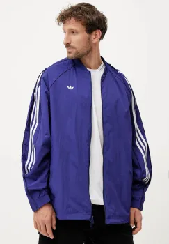 adidas Originals geaca SST TRACK TOP culoarea violet, de tranzitie, JX1617 imagine