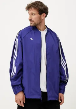 adidas Originals geaca SST TRACK TOP culoarea violet, de tranzitie, JX1617 imagine
