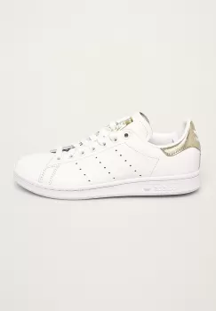 adidas Originals ghete de piele Stan Smith EE8836 EE8836-WHT/WHT/GO imagine