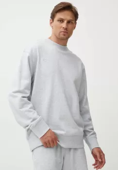 adidas Originals hanorac de bumbac barbati, culoarea gri, melanj, IX9808 imagine