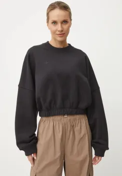 adidas Originals hanorac de bumbac femei, culoarea negru, neted, IW5752 imagine